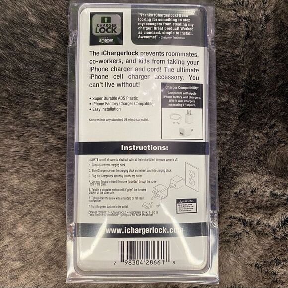 Phone charger LOCK!  No more borrowed phone chargers! - Picture 6 of 7